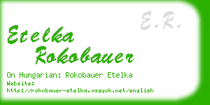 etelka rokobauer business card